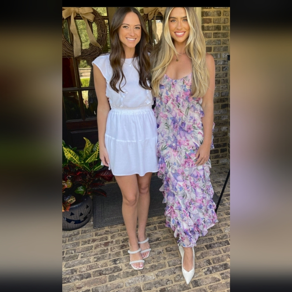 Let Me Be Jia Floral Ruffle Tiered Maxi Dress - Pink & Lavender - Picture 8 of 16